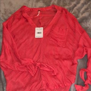 red Free People blouse